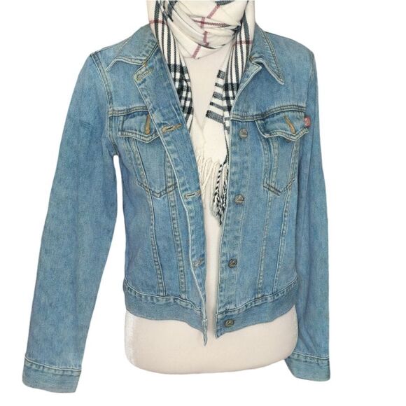Vintage Quicksilver Light wash denim button down jean jacket - Picture 1 of 5